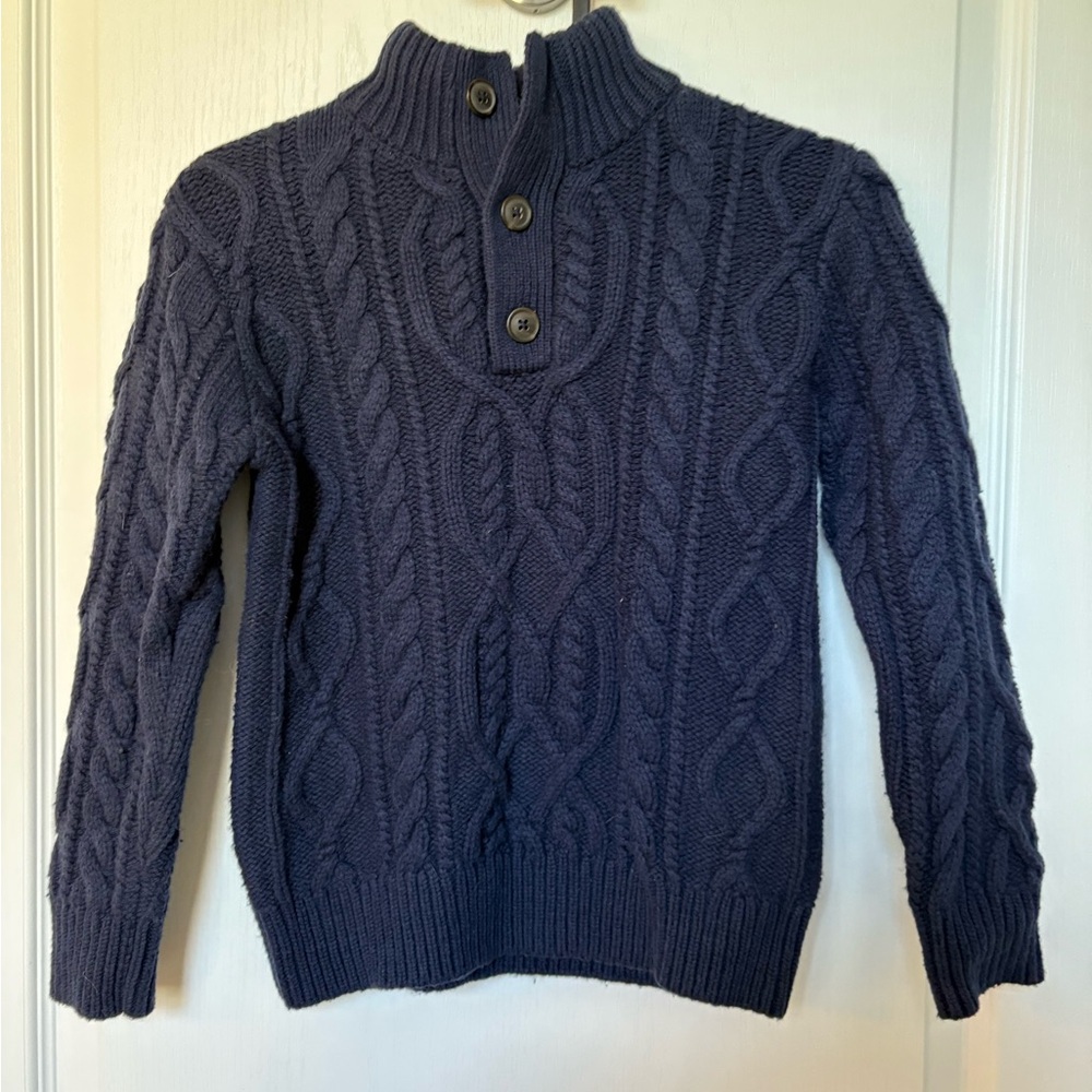 NWT - Navy Blue GAP Kids Cable Knit Sweater | Size 6–7 (S)